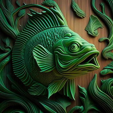 3D model Green swordsman fish (STL)